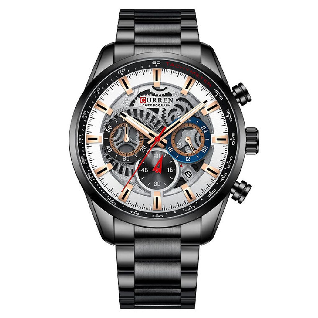 Curren-8391-Black-Silver